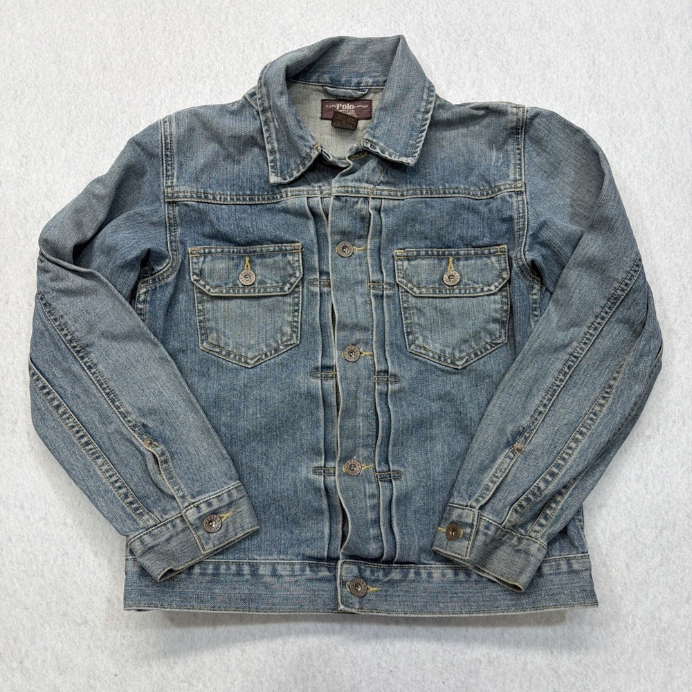Ralph Lauren Polo Jeans Jacket Women's Medium (12/14) Light Denim Casual Classic